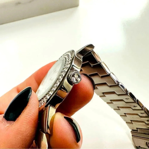 DKNY Stainless Steel With Pave Rhinestone/Crystal Watch Style 3495